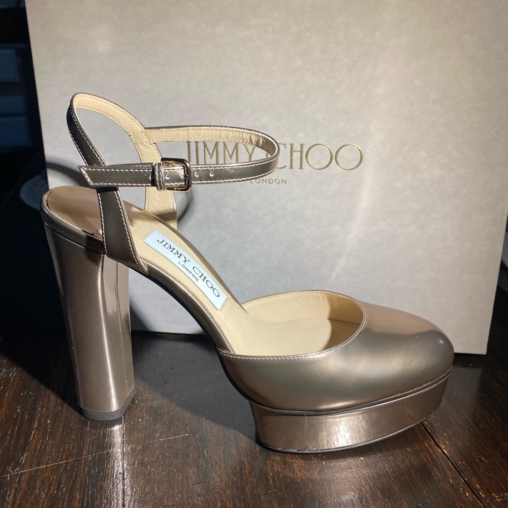 Jimmy Choo Heels (LIQUID MIRROR LEATHER)